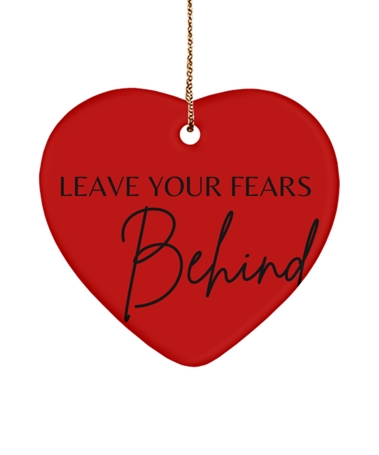 Sparkle with Motivation this Holiday, red, Motivational Christmas Holiday heart Shape Ornament. Model 60097