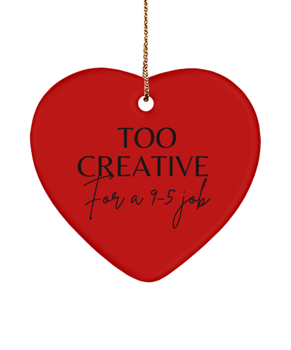 Festive Inspiration: Christmas Keepsake, red, Motivational Christmas Holiday heart Shape Ornament. Model 60097