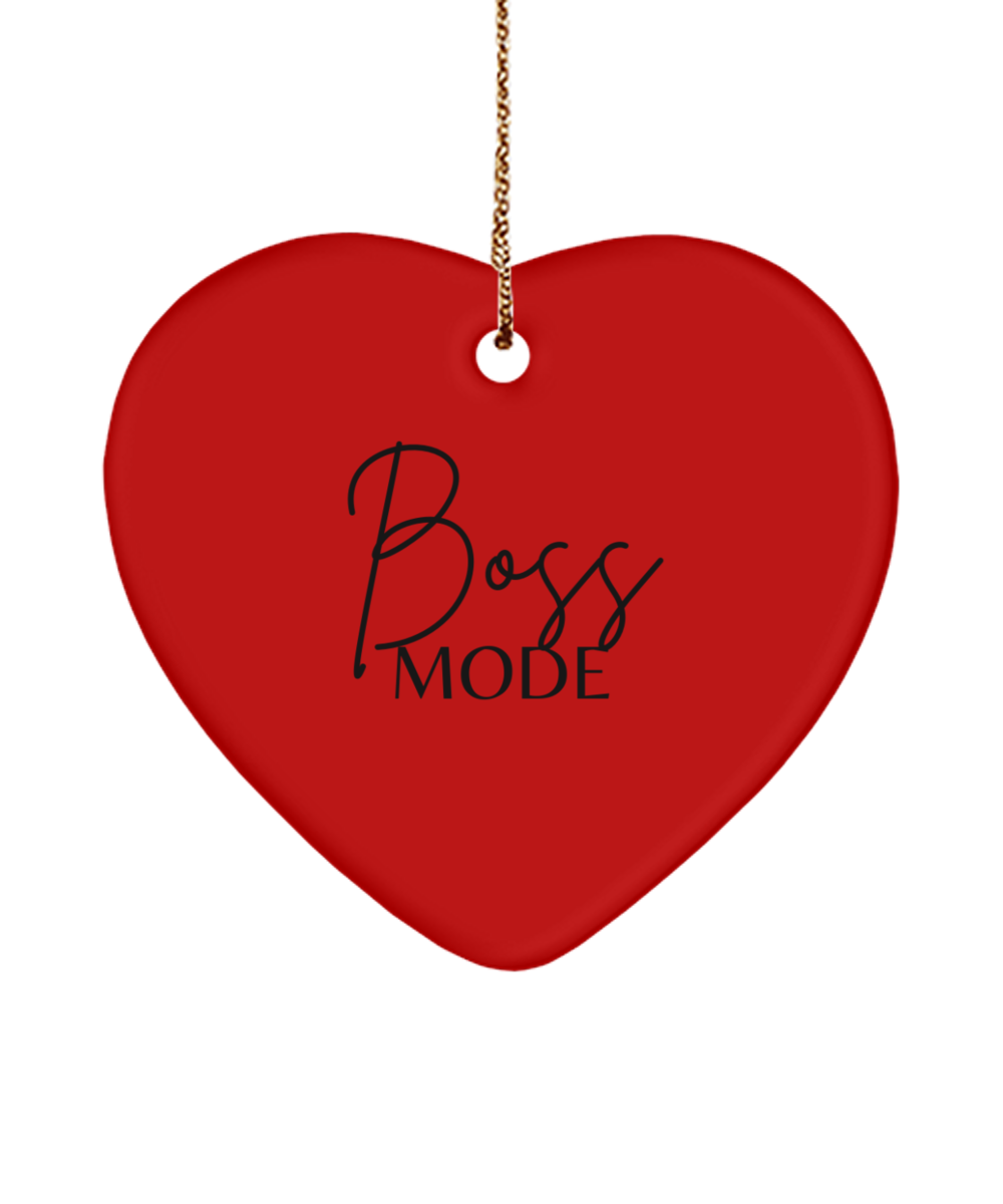 Believe in the Magic of Christmas, red, Motivational Christmas Holiday heart Shape Ornament. Model 60097