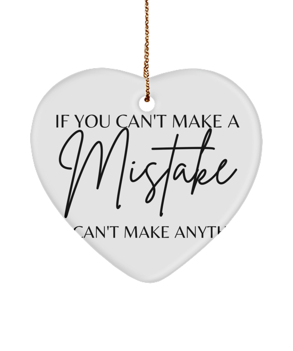 Inspirational Keepsake for a Merry Xmas, white, Motivational Christmas Holiday heart Shape Ornament. Model 60097