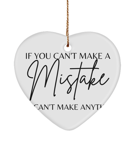 Inspirational Keepsake for a Merry Xmas, white, Motivational Christmas Holiday heart Shape Ornament. Model 60097