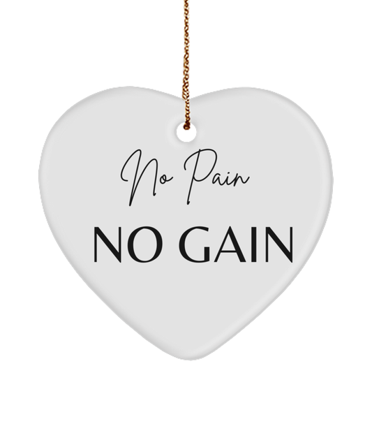 Shine Bright with Motivation this Christmas, white, Motivational Christmas Holiday heart Shape Ornament. Model 60097