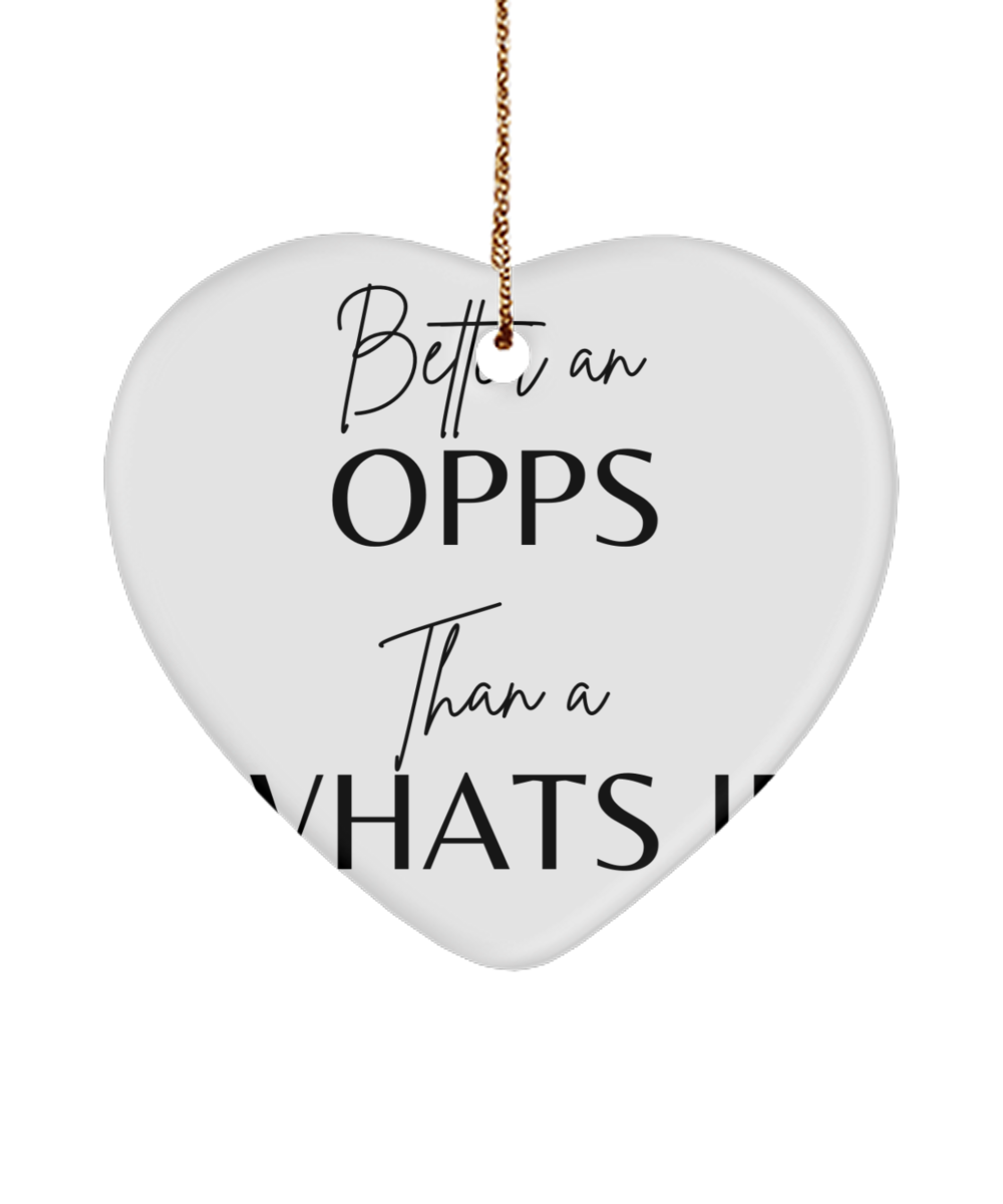 Inspire the Holidays with this Decor, white, Motivational Christmas Holiday heart Shape Ornament. Model 60097