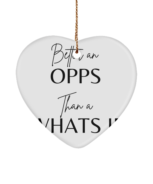 Inspire the Holidays with this Decor, white, Motivational Christmas Holiday heart Shape Ornament. Model 60097