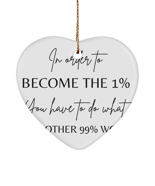 Christmas Wishes Granted: Xmas Ornament, white, Motivational Christmas Holiday heart Shape Ornament. Model 60097