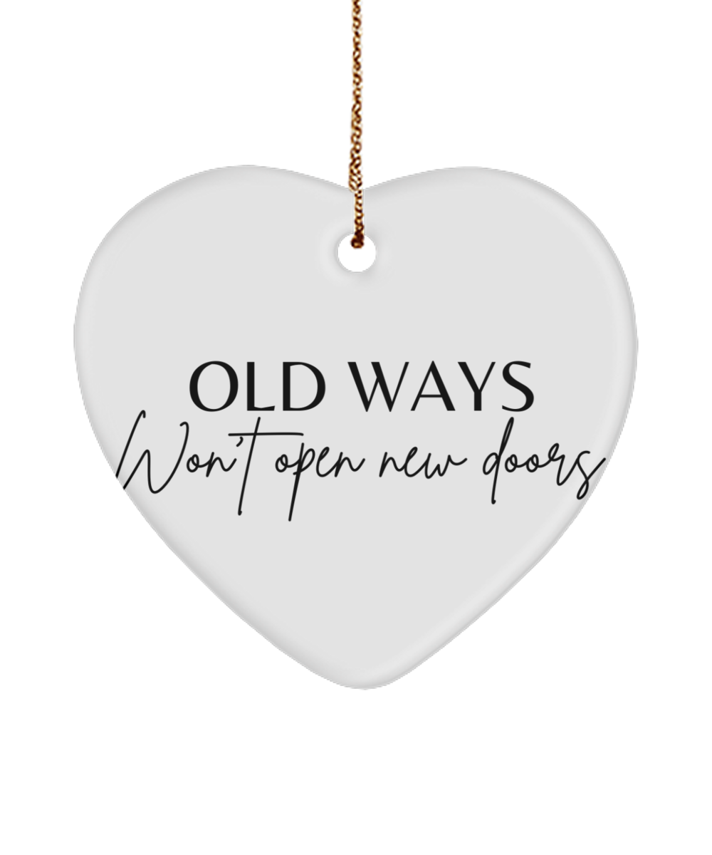 Christmas Magic, Inspiration Engraved, white, Motivational Christmas Holiday heart Shape Ornament. Model 60097