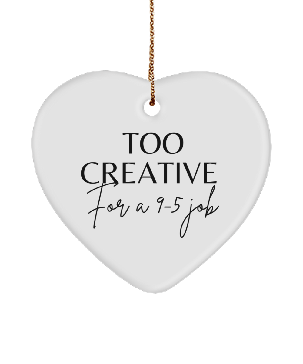 Festive Inspiration: Christmas Keepsake, white, Motivational Christmas Holiday heart Shape Ornament. Model 60097