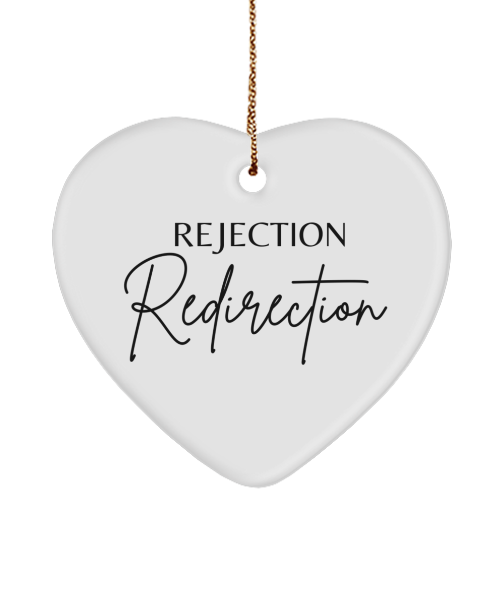 Motivate, Celebrate, Decorate, white, Motivational Christmas Holiday heart Shape Ornament. Model 60097