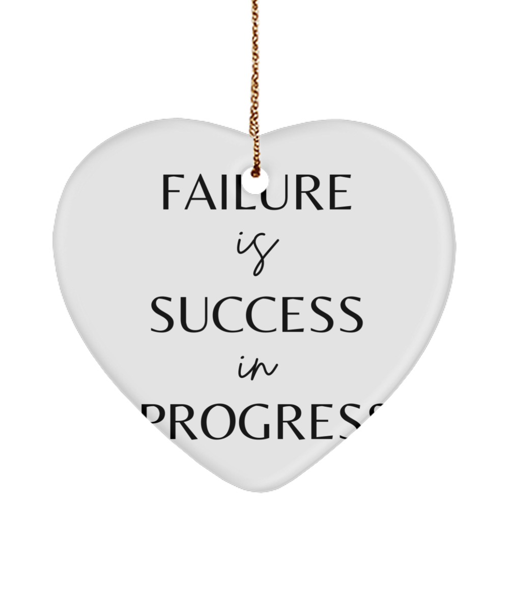 Inspiration for a Merry Christmas, white, Motivational Christmas Holiday heart Shape Ornament. Model 60097