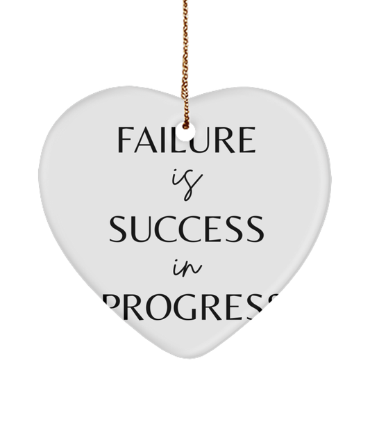 Inspiration for a Merry Christmas, white, Motivational Christmas Holiday heart Shape Ornament. Model 60097