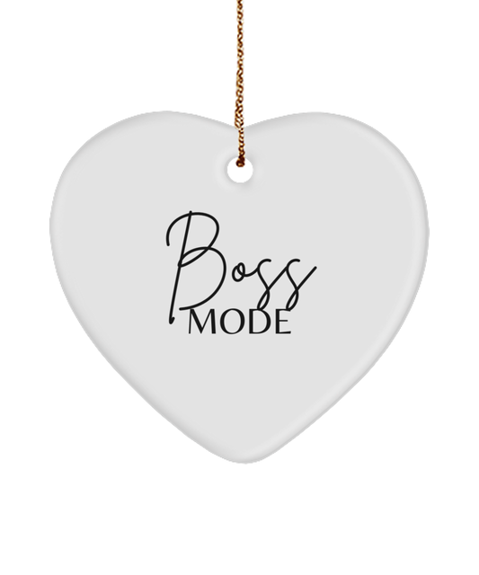 Believe in the Magic of Christmas, white, Motivational Christmas Holiday heart Shape Ornament. Model 60097