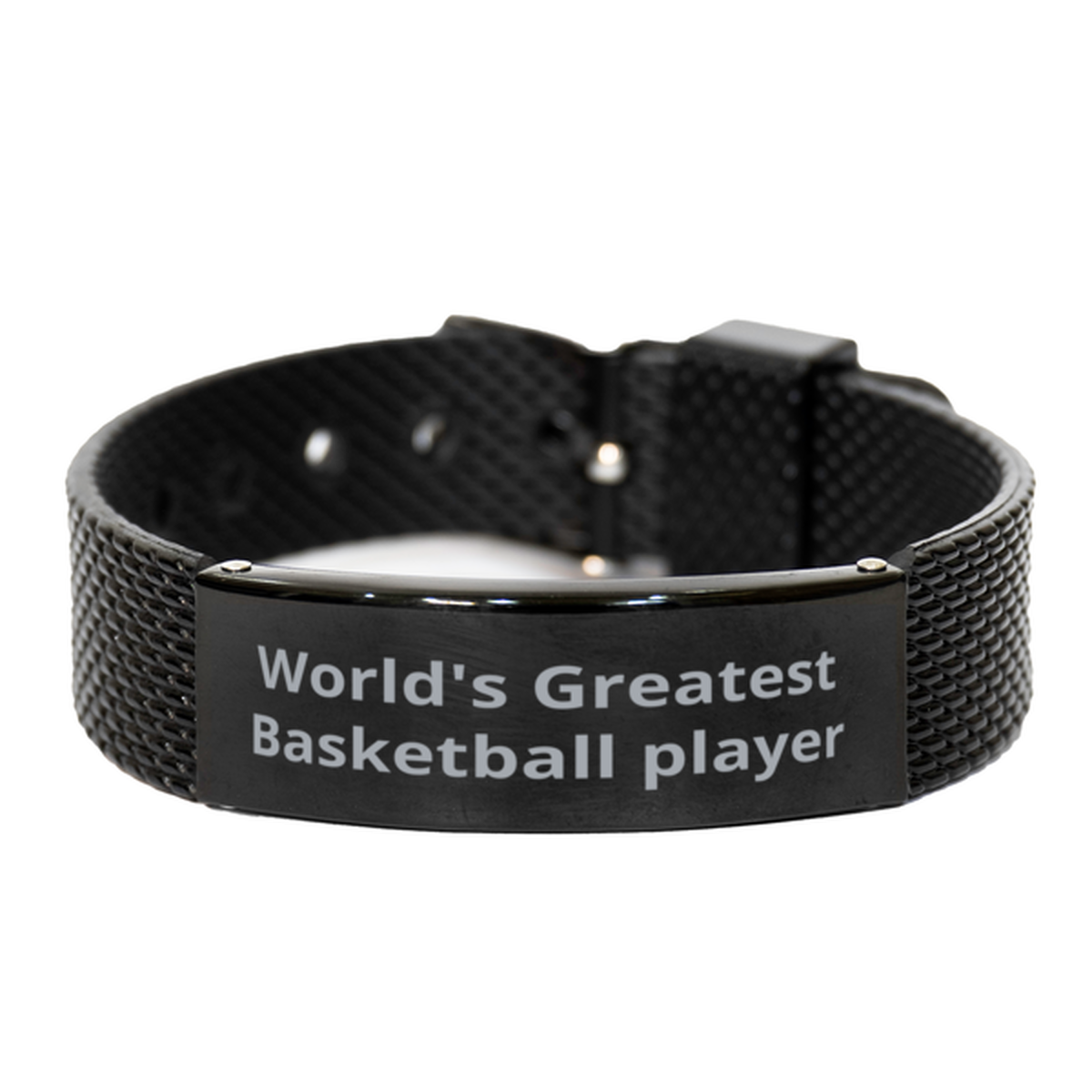 World Greatest Basketball player,  Black Shark Mesh Bracelet. Model 60098