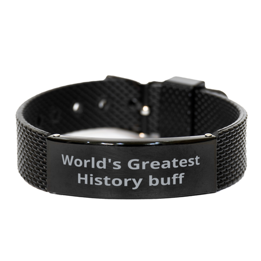 World Greatest History buff,  Black Shark Mesh Bracelet. Model 60098