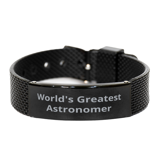 World Greatest Astronomer,  Black Shark Mesh Bracelet. Model 60099