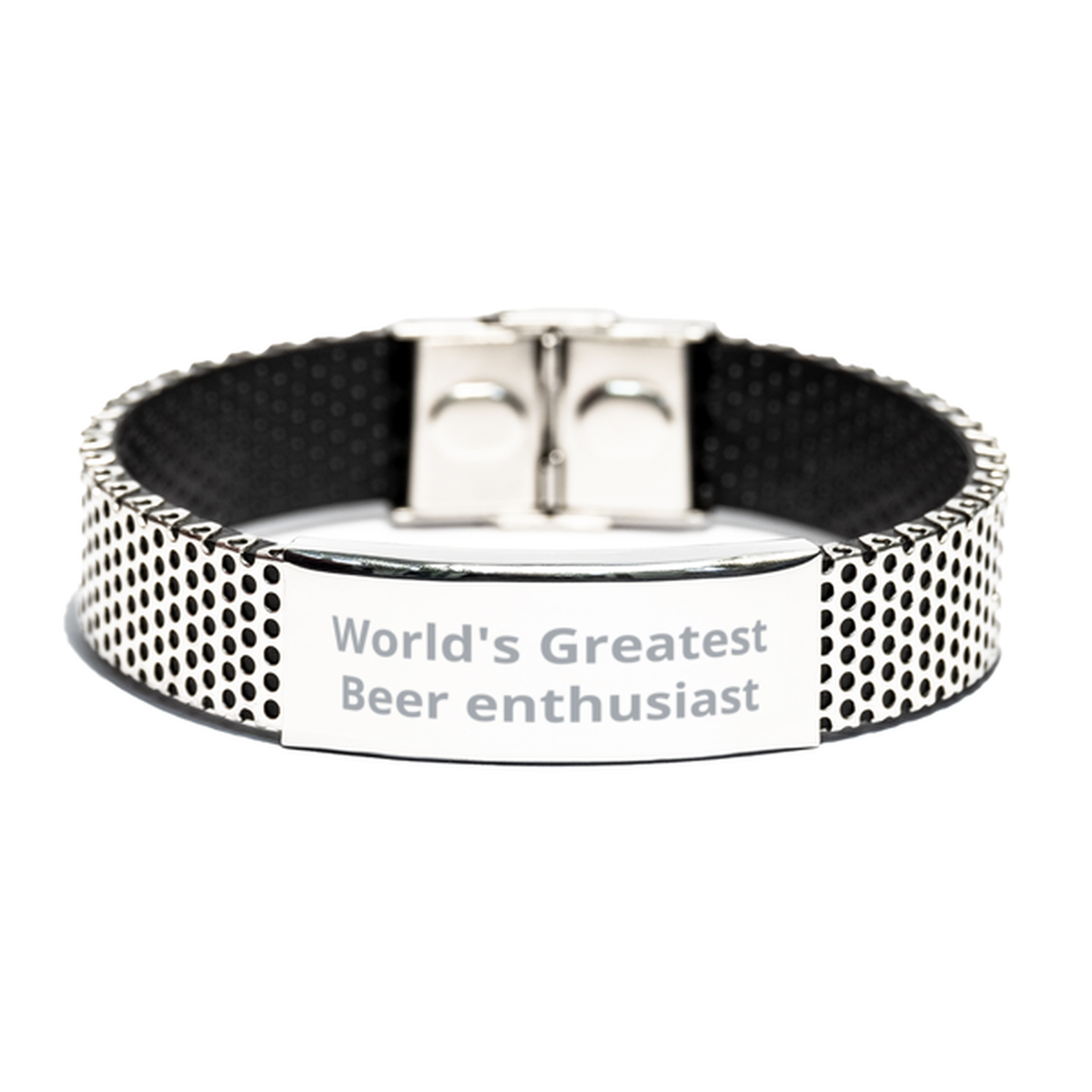 World Greatest Beer enthusiast,  Stainless Steel Bracelet. Model 60098