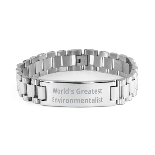 World Greatest Environmentalist,  Ladder Stainless Steel Bracelet. Model 60098