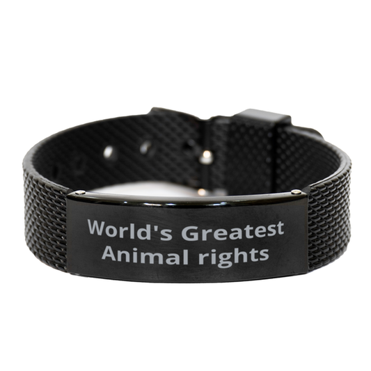 World Greatest Animal rights advocate,  Black Shark Mesh Bracelet. Model 600100
