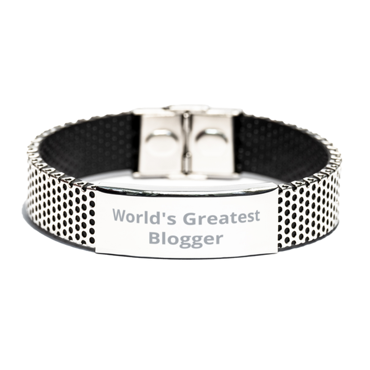 World Greatest Blogger,  Stainless Steel Bracelet. Model 600100