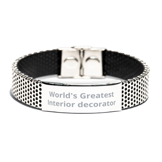 World Greatest Interior decorator,  Stainless Steel Bracelet. Model 600100