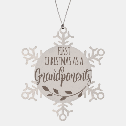 first christmas as a grandparents, Christmas Holiday Snowflake Ornament. Model 600103