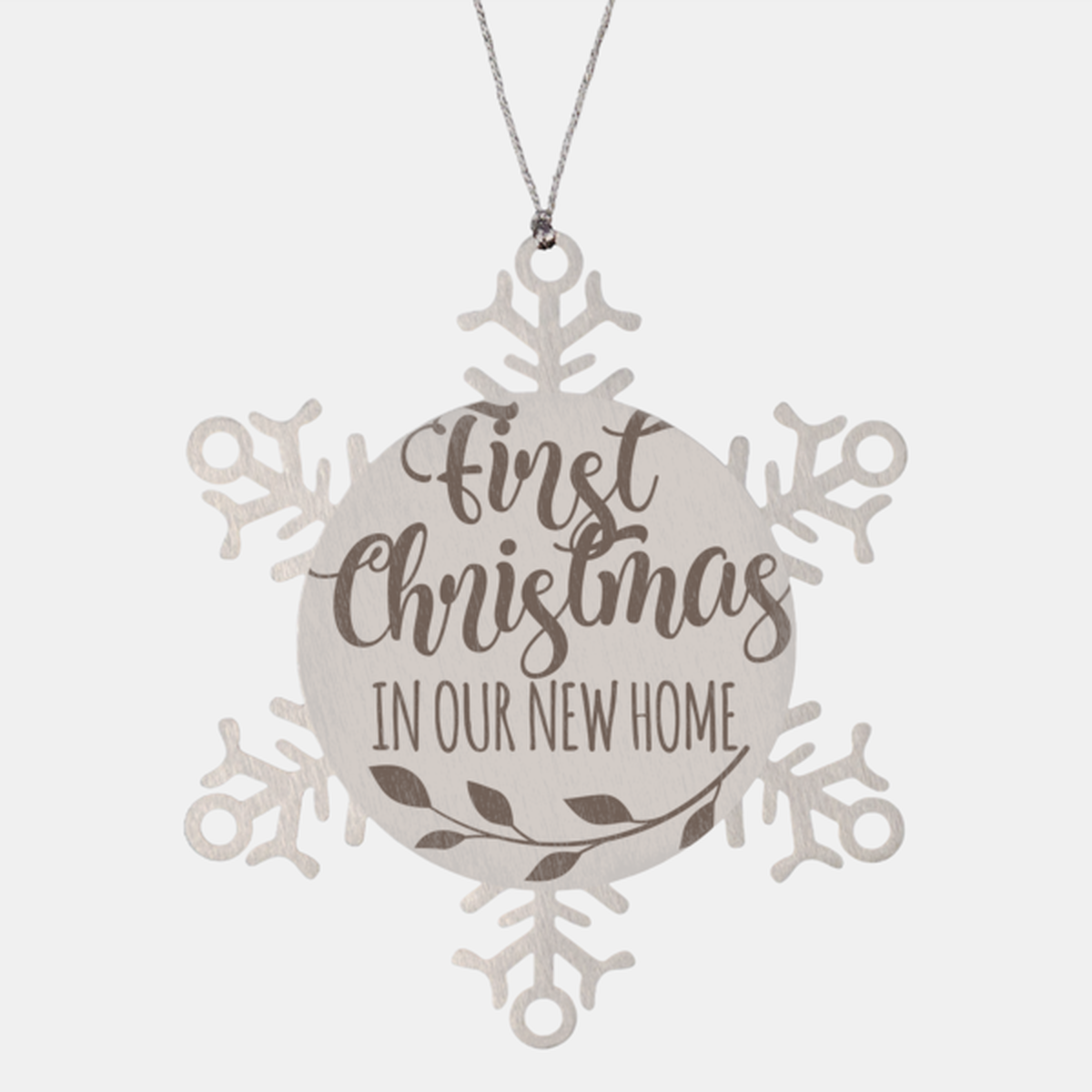 First christmas in our new home, Christmas Holiday Snowflake Ornament. Model 600103