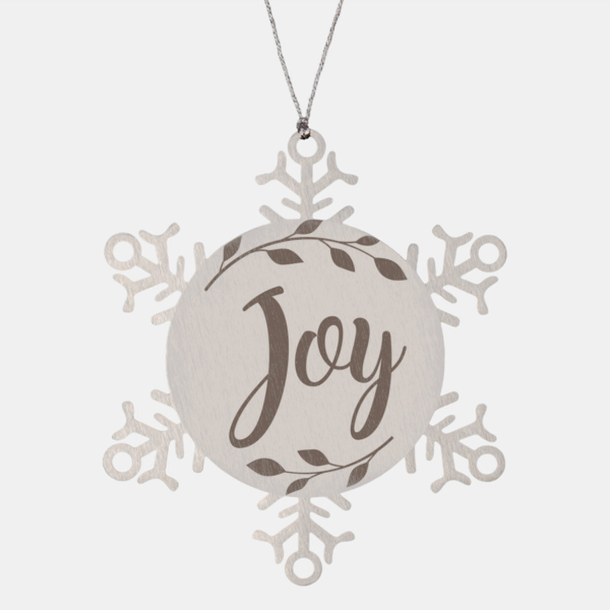 Joy, Christmas Holiday Snowflake Ornament. Model 600103
