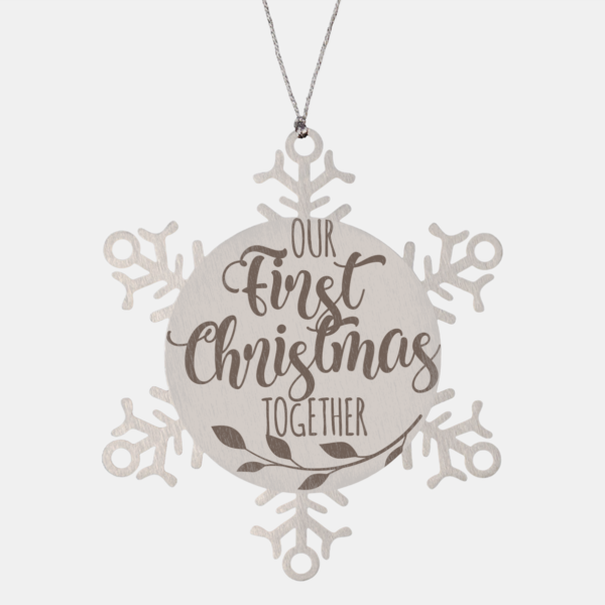 Our first christmas together, Christmas Holiday Snowflake Ornament. Model 600103