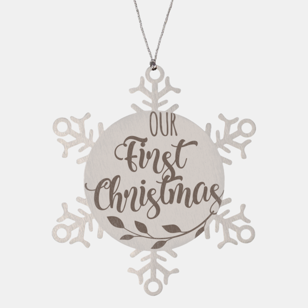 Our first christmas, Christmas Holiday Snowflake Ornament. Model 600103