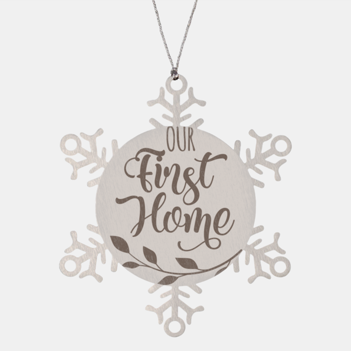 Our first home, Christmas Holiday Snowflake Ornament. Model 600103