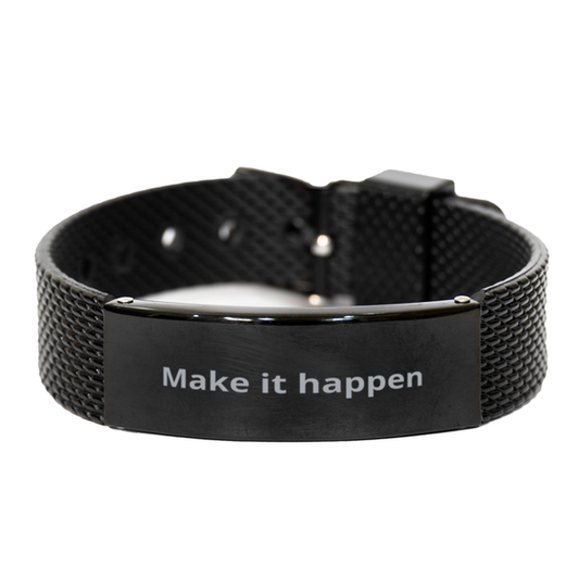 Make it happen,  Black Shark Mesh Bracelet. Model 600104