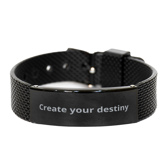Create your destiny,  Black Shark Mesh Bracelet. Model 600104