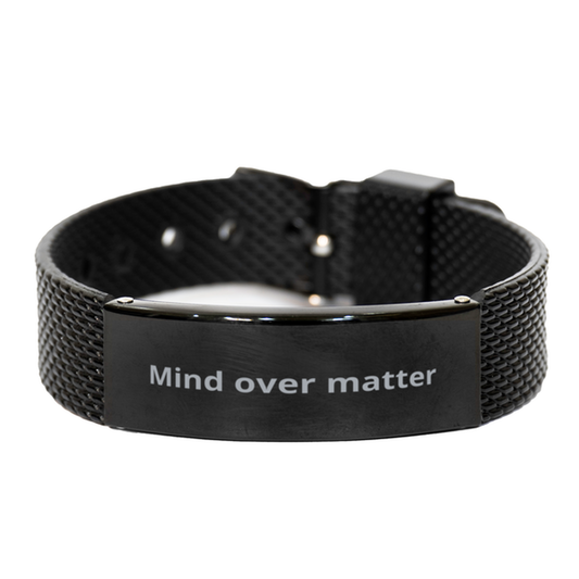 Mind over matter,  Black Shark Mesh Bracelet. Model 600104