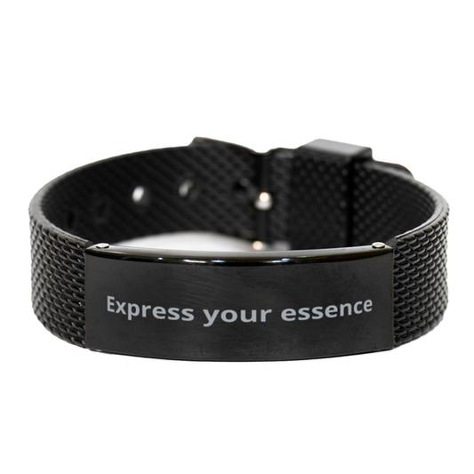 Express your essence,  Black Shark Mesh Bracelet. Model 600104