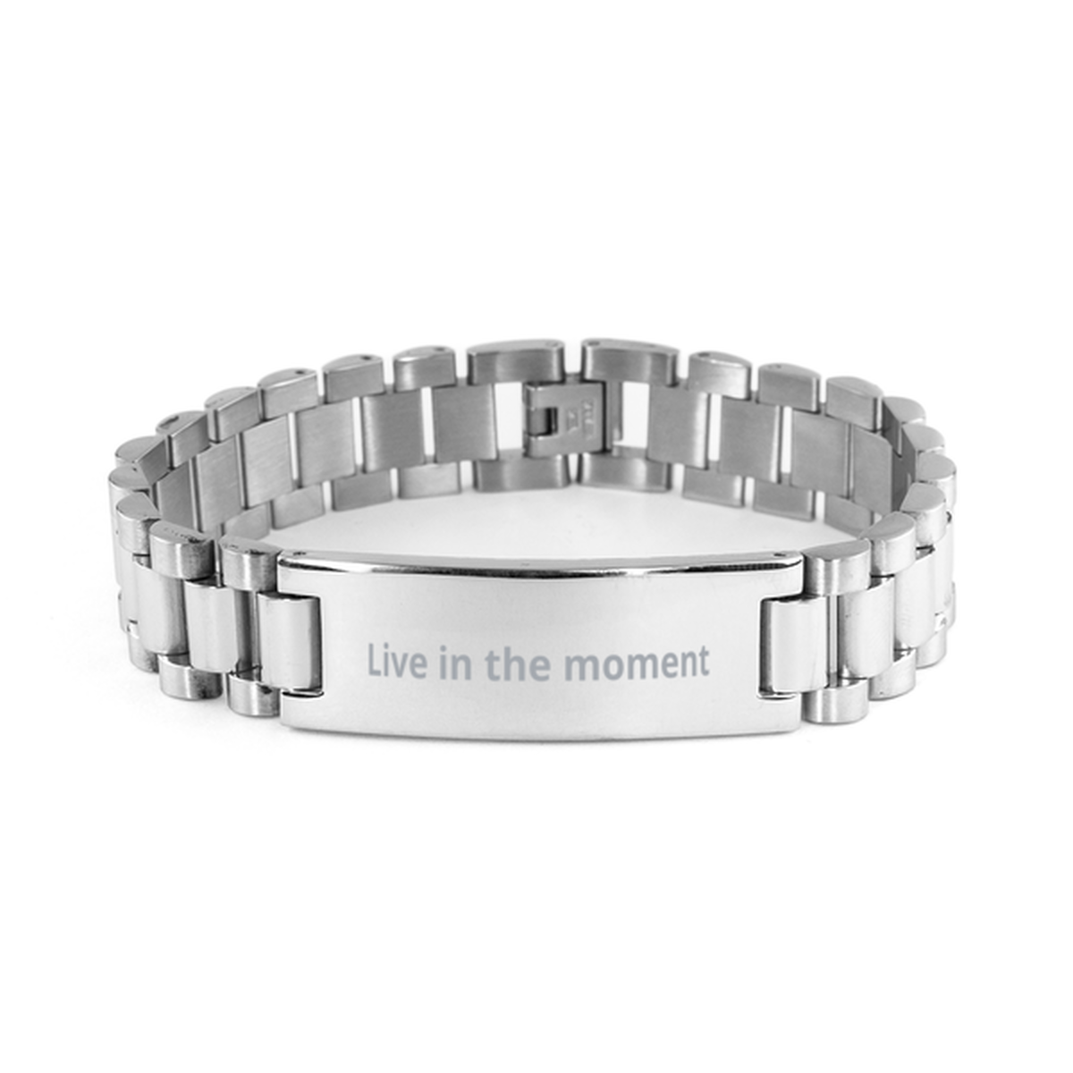 Live in the moment,  Ladder Stainless Steel Bracelet. Model 600104
