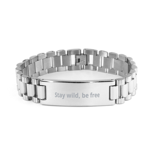 Stay wild, be free,  Ladder Stainless Steel Bracelet. Model 600104