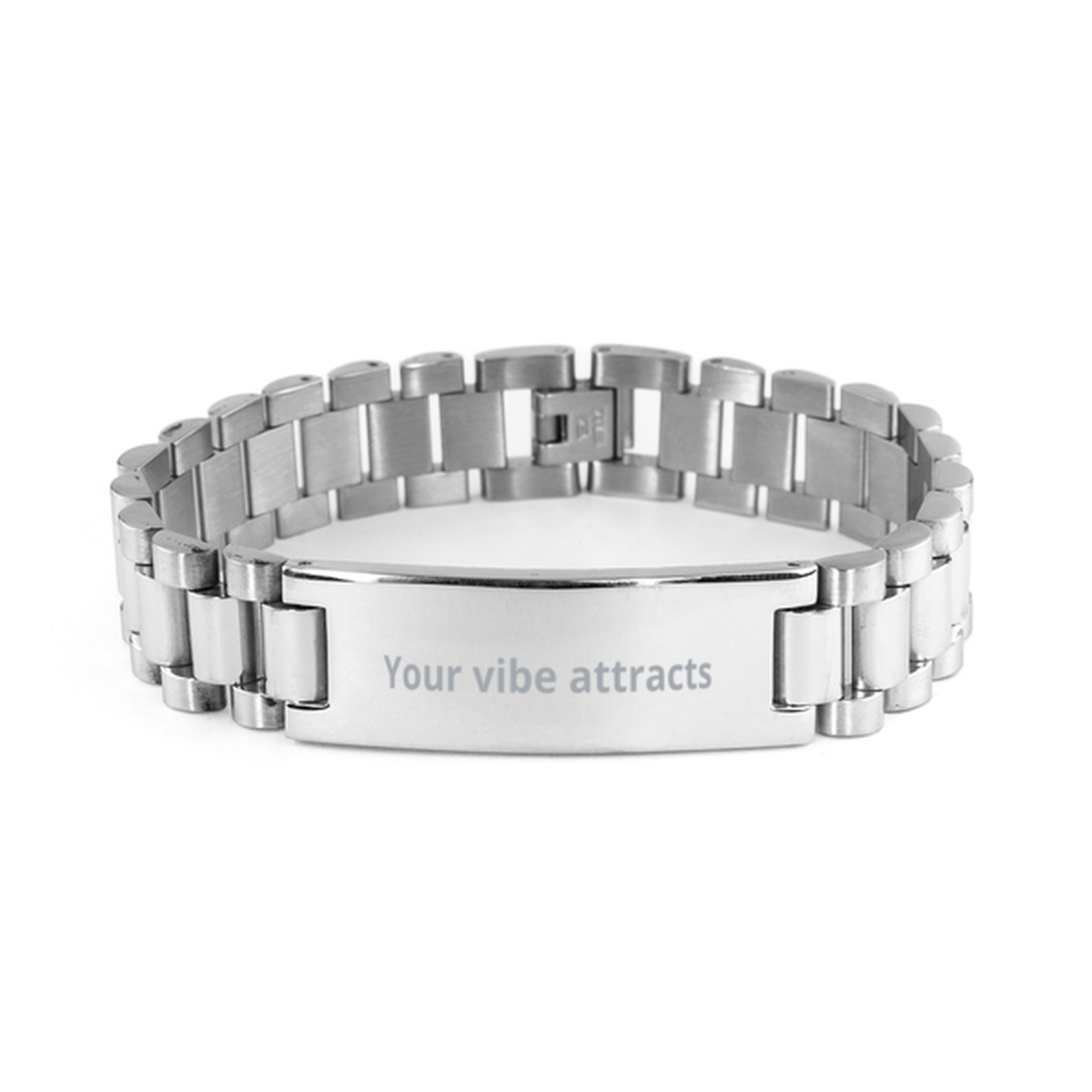 Your vibe attracts,  Ladder Stainless Steel Bracelet. Model 600104