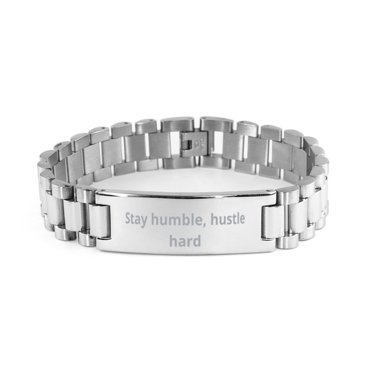 Stay humble, hustle hard,  Ladder Stainless Steel Bracelet. Model 600104
