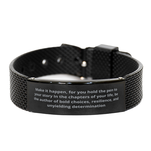 Make it happen,  Black Shark Mesh Bracelet. Model 600105