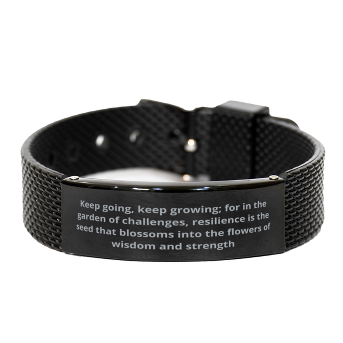 Keep going,  Black Shark Mesh Bracelet. Model 600105
