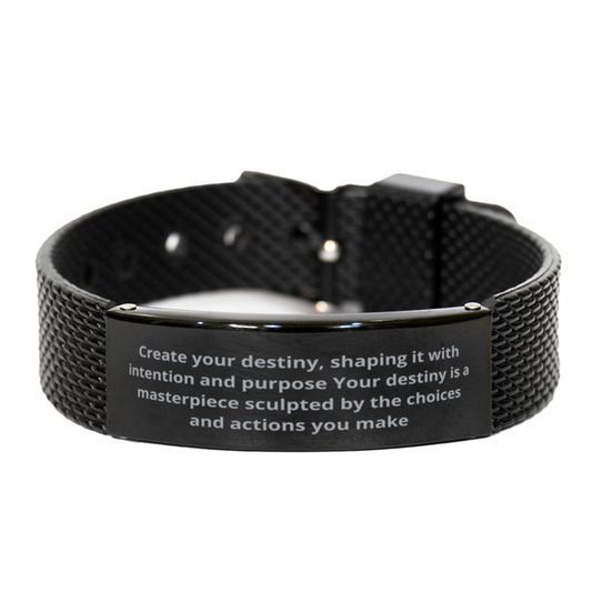 Create your destiny,  Black Shark Mesh Bracelet. Model 600105