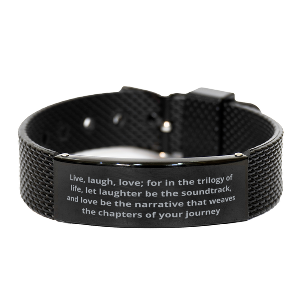 Live,  Black Shark Mesh Bracelet. Model 600105