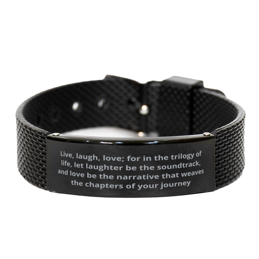 Live,  Black Shark Mesh Bracelet. Model 600105
