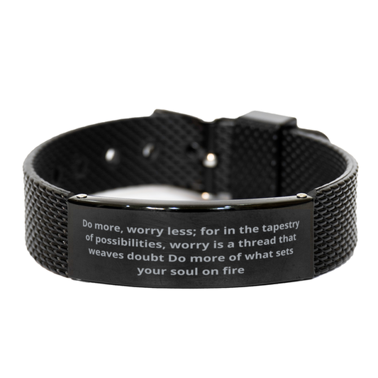 Do more,  Black Shark Mesh Bracelet. Model 600105