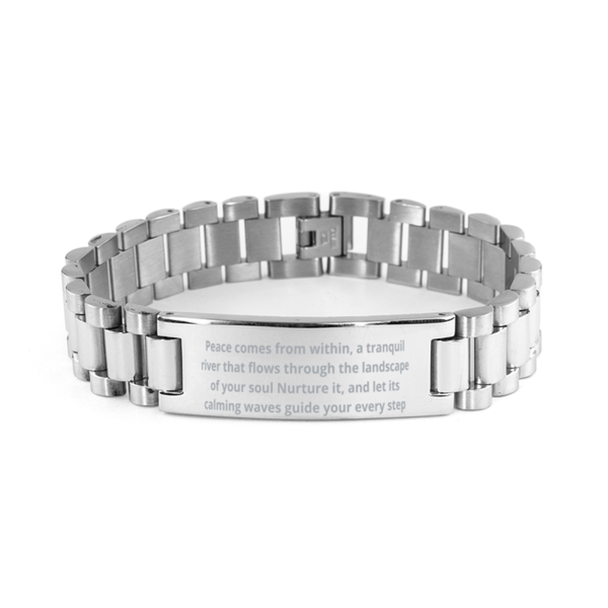 Peace comes from within,  Ladder Stainless Steel Bracelet. Model 600105