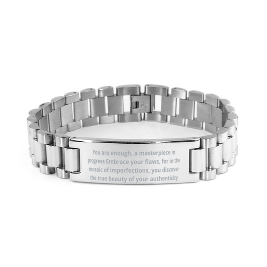 You are enough,  Ladder Stainless Steel Bracelet. Model 600105