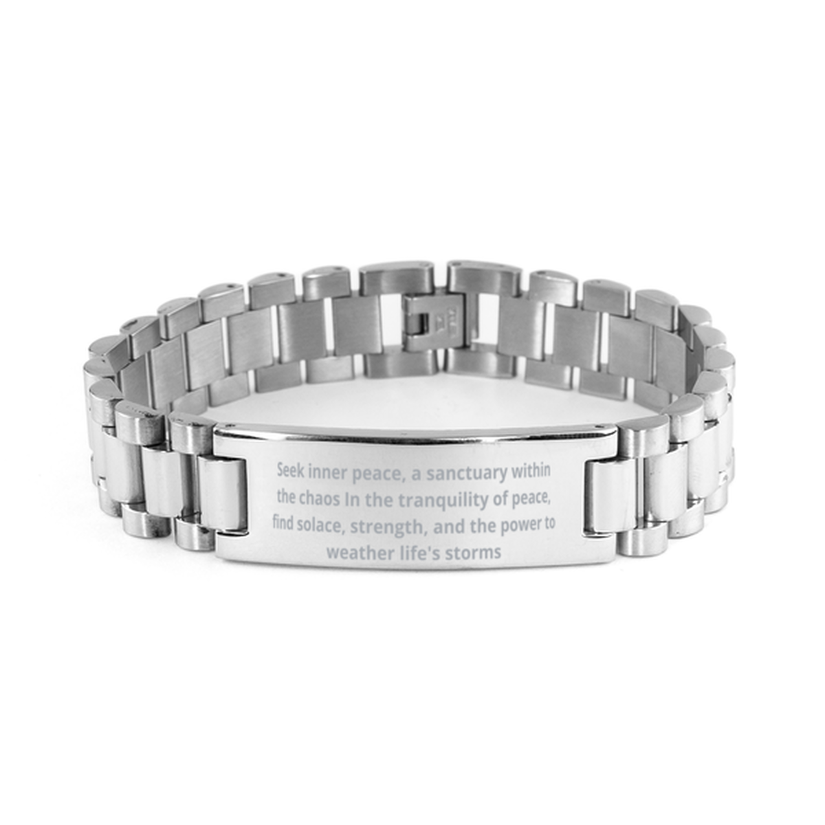 Seek inner peace,  Ladder Stainless Steel Bracelet. Model 600105