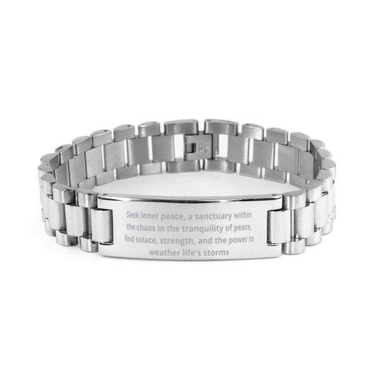 Seek inner peace,  Ladder Stainless Steel Bracelet. Model 600105