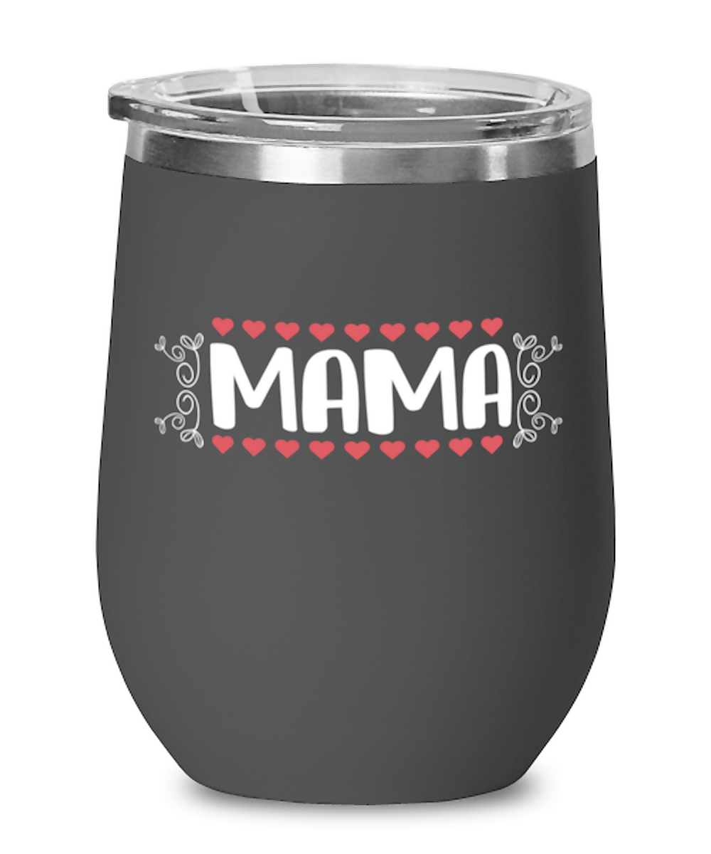 MAMA, black Wineglass. Model 60043