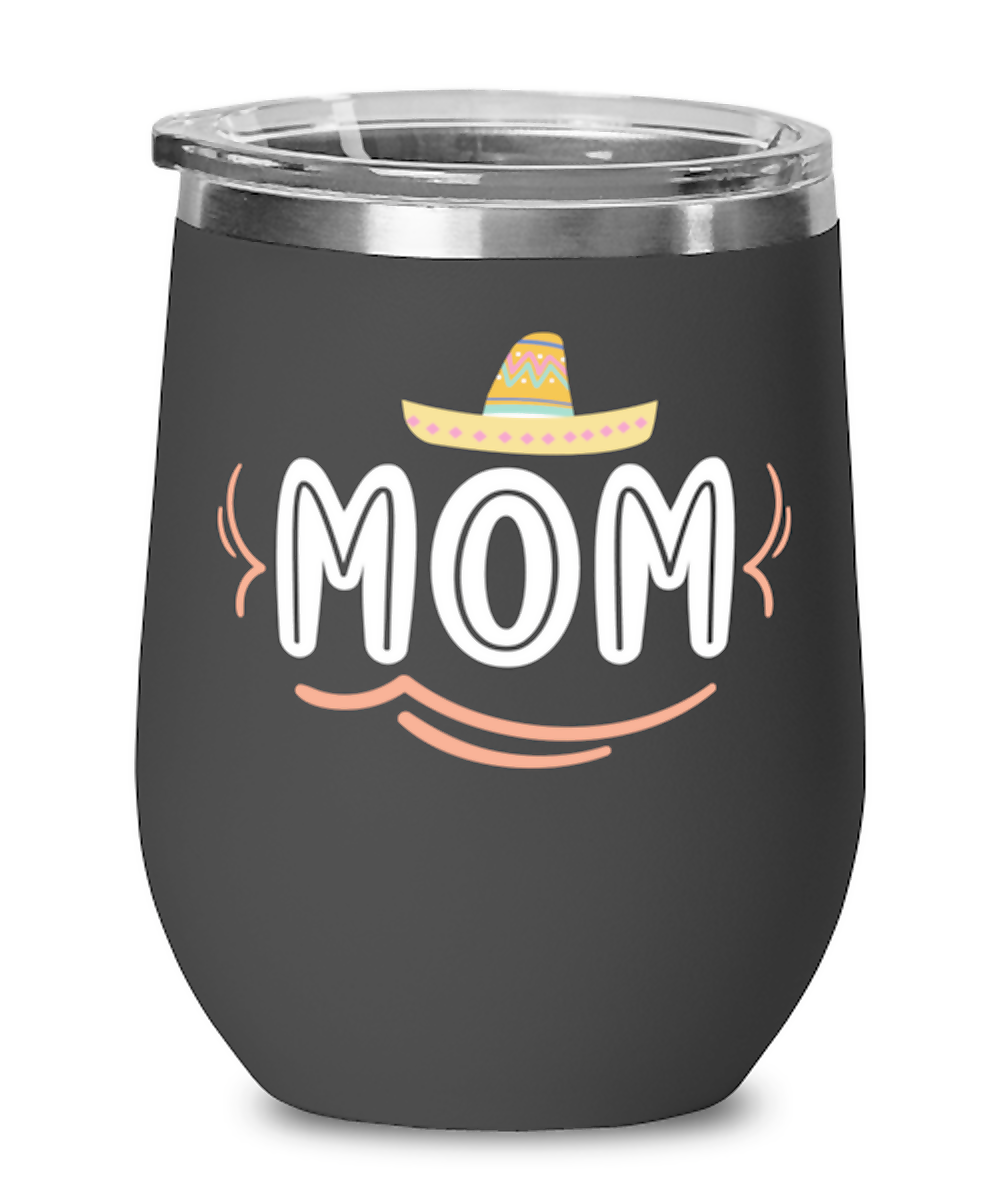 MOM, black Wineglass. Model 60043