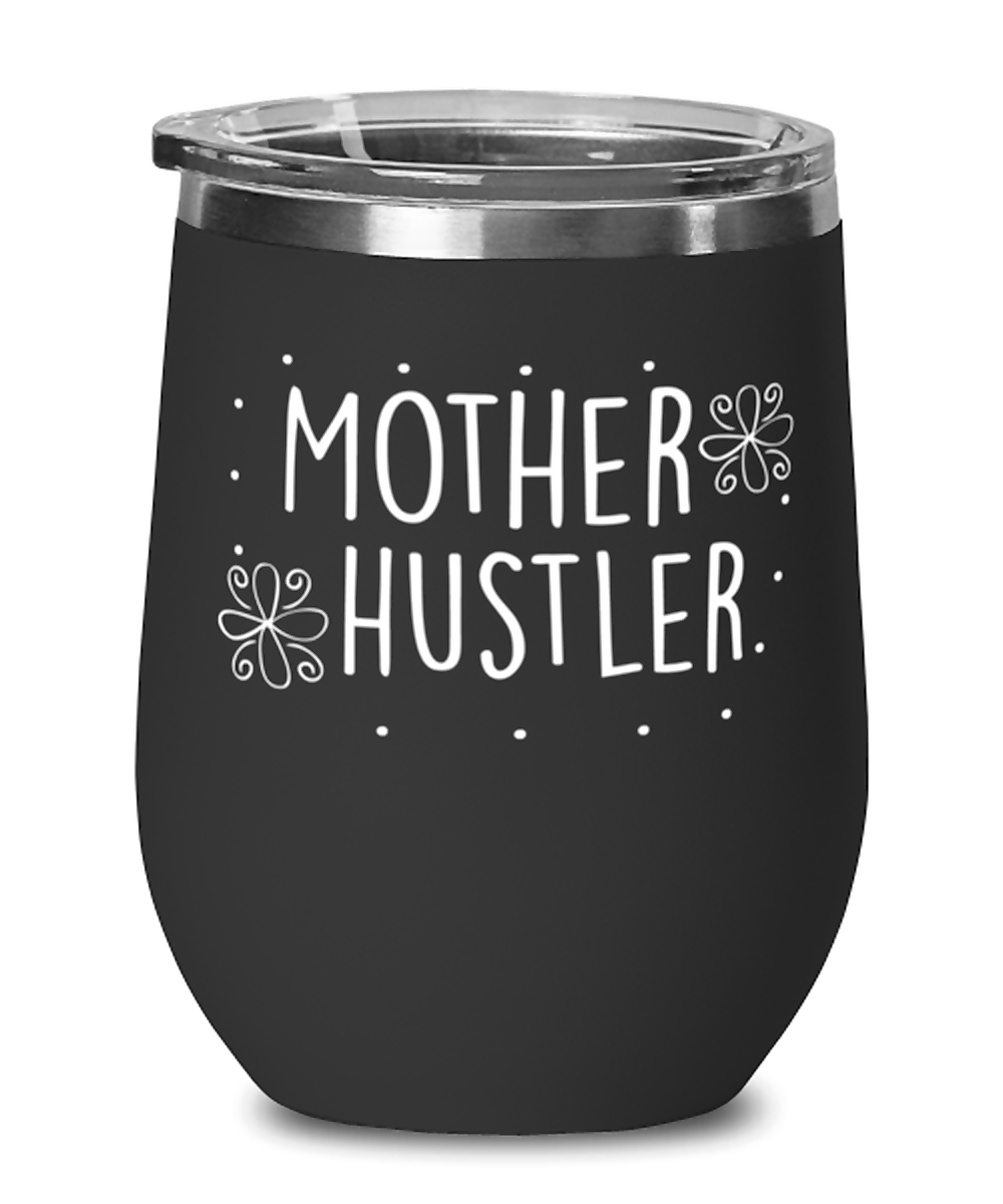 Mother hustler, black Wineglass. Model 60043
